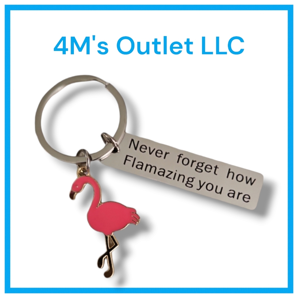 Flamingo Keychain for Women - Never Forget how Flamazing You Are!!!